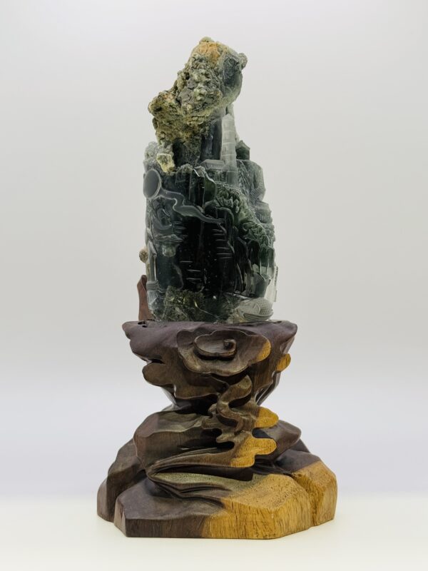 綠幽靈原礦精雕擺件