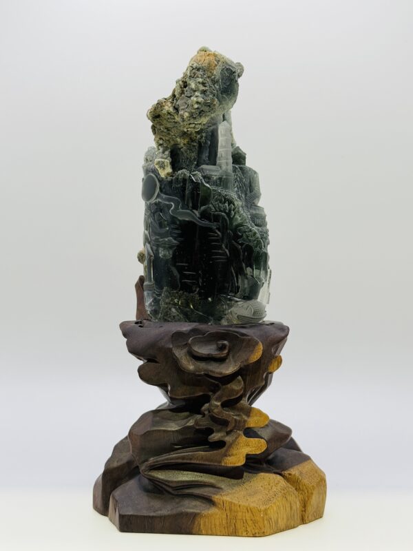 綠幽靈原礦精雕擺件