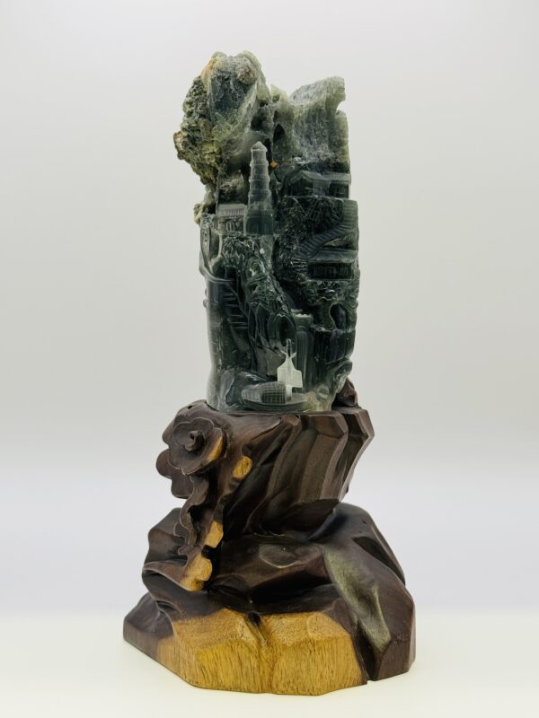 綠幽靈原礦精雕擺件