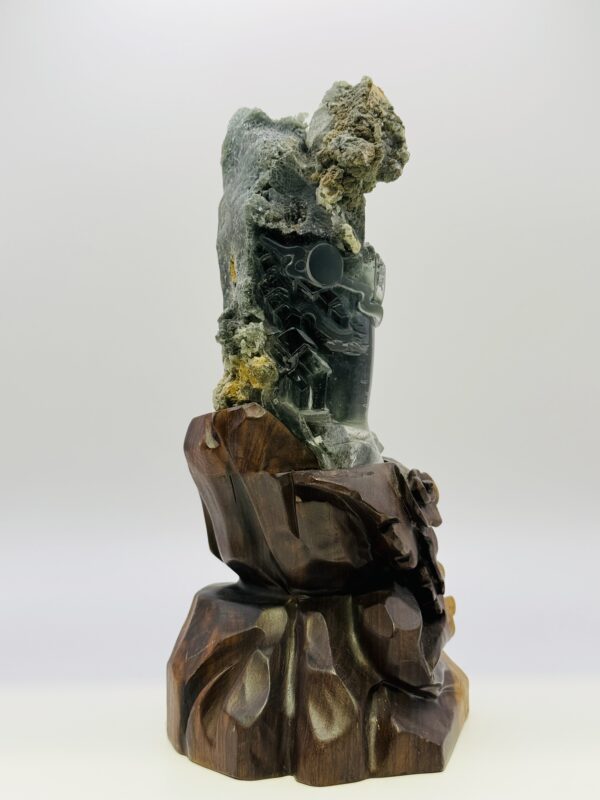 綠幽靈原礦精雕擺件